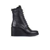 Bueno Shoes 01WZ8303 Siyah Deri Kadın Dolgu Topuklu Bot