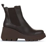 Bueno Shoes 01WZ8403 Kahverengi Deri Kadın Dolgu Topuklu Bot