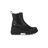 Bueno Shoes 01WZ8403 Siyah Deri Kadın Dolgu Topuklu Bot