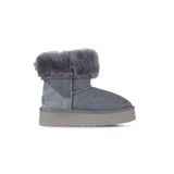 Bueno Shoes 05AG2024054 Mavi Süet Kadın Dolgu Topuklu Bot
