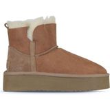 Bueno Shoes 05AG2104054 Sahra Süet Kadın Dolgu Topuklu Bot