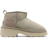 Bueno Shoes 05AG701 Bej Süet Kadın Düz Bot