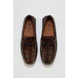 Bueno Shoes 05ms2021 Taba Kroko Deri Erkek Klasik Ayakkabı
