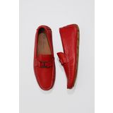Bueno Shoes 05MS2025 Kırmızı Flotter Deri Erkek Loafer