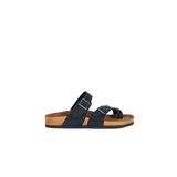 Bueno Shoes 05MT102 Siyah Greyzi Deri Erkek Parmak Arası Terlik