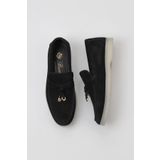 Bueno Shoes 05WS101 Siyah Süet Kadın Günlük Ayakkabı