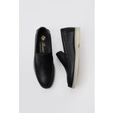 Bueno Shoes 05WS102 Siyah Flotter Deri Kadın Loafer