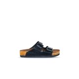 Bueno Shoes 05WT100 Siyah Açma Deri Kadın Düz Terlik