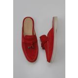 Bueno Shoes 05WT103 Kırmızı Süet Kadın Düz Terlik