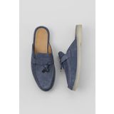 Bueno Shoes 05WT103 Mavi Süet Kadın Düz Terlik