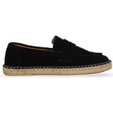 Bueno Shoes 14MAFR110 Siyah Süet Erkek Espadril Ayakkabı