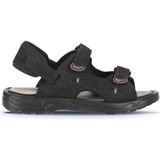 Bueno Shoes 25MS1405 Siyah Nubuk Deri Erkek Sandalet