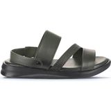 Bueno Shoes 25MS2236 Haki Deri Erkek Sandalet