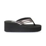 Bueno Shoes 26WT190664 Platin Soft Mat Ayna Kadın Dolgu Topuklu Terlik