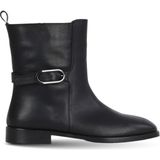 Bueno Shoes 30WB25554 Siyah Deri Kadın Düz Bot