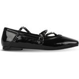 Bueno Shoes 39WA2237 Siyah Rugan Kadın Düz Ayakkabı