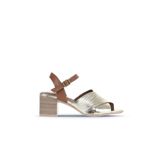 Bueno Shoes Altın Parlak Deri Kadın Topuklu Ayakkabı 01wa2810