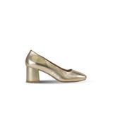 Bueno Shoes Altın Parlak Deri Kadın Topuklu Ayakkabı 01we5601