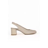 Bueno Shoes Bej Deri Kadın Topuklu Ayakkabı 01we5701