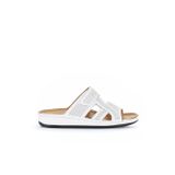 Bueno Shoes Beyaz Baskılı Deri Erkek Düz Terlik 25mt2411