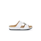 Bueno Shoes Beyaz Deri Erkek Düz Terlik 25mt2360