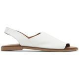 Bueno Shoes Beyaz Deri Kadın Düz Sandalet 01WA5706 01WA5706