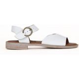 Bueno Shoes Beyaz Deri Kadın Düz Sandalet 01WE2802 01WE2802