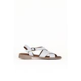 Bueno Shoes Beyaz Deri Kadın Düz Sandalet 01we2803
