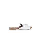 Bueno Shoes Beyaz Deri Kadın Düz Sandalet 01wq5615
