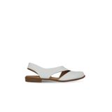 Bueno Shoes Beyaz Deri Kadın Düz Sandalet 01ws2311