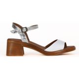 Bueno Shoes Beyaz Deri Kadın Topuklu Sandalet 01WE3802 01WE3802