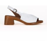 Bueno Shoes Beyaz Deri Kadın Topuklu Sandalet 01WE3803 01WE3803