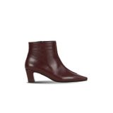 Bueno Shoes Bordo Deri Kadın Topuklu Bot 40wb802