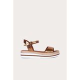 Bueno Shoes Bronz Deri Kadın Düz Sandalet