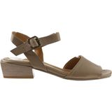 Bueno Shoes Deri Vizon Kadın Topuklu Sandalet