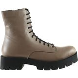 Bueno Shoes Gri Deri Kadın Topuklu Bot