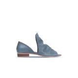 Bueno Shoes Gri Deri Kadın Topuklu Sandalet 01wn5111