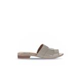 Bueno Shoes Gri Deri Kadın Topuklu Terlik 01wn5101