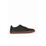 Bueno Shoes Gri Koyu Deri Erkek Spor Ayakkabı 01me4602