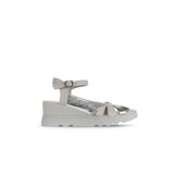 Bueno Shoes Gümüş Multi Parlak Deri Kadın Dolgu Topuklu Sandalet 01WA0504