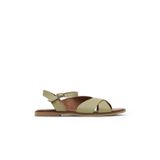 Bueno Shoes Haki Deri Kadın Düz Sandalet 01wa5703