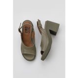 Bueno Shoes Haki Deri Kadın Topuklu Sandalet 01WY12503