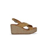 Bueno Shoes Hardal Süet Kadın Dolgu Topuklu Sandalet 14ws72503
