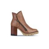 Bueno Shoes Kahverengi Amf Deri Kadın Topuklu Bot 01wz0801