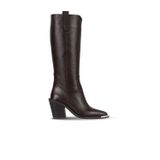 Bueno Shoes Kahverengi Flotter Deri Kadın Topuklu Çizme 33wc20005