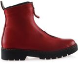 Bueno Shoes Kırmızı Flotter Deri Kadın Düz Bot
