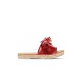 Bueno Shoes Kırmızı Parlak Deri Kadın Espadril Terlik 01wn3000