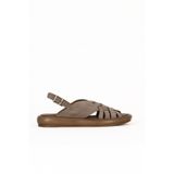 Bueno Shoes Kum Alf Süet Kadın Düz Sandalet 01we3102