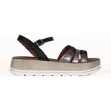 Bueno Shoes Kurşun Parlak Deri Kadın Düz Sandalet 01WE3400 01WE3400