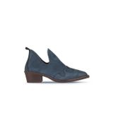 Bueno Shoes Lacivert Nubuk Kadın Topuklu Bot 01wd4001